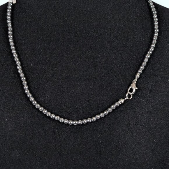 Hematite & Pink Quartz Beaded Necklace - Picture 4 of 5